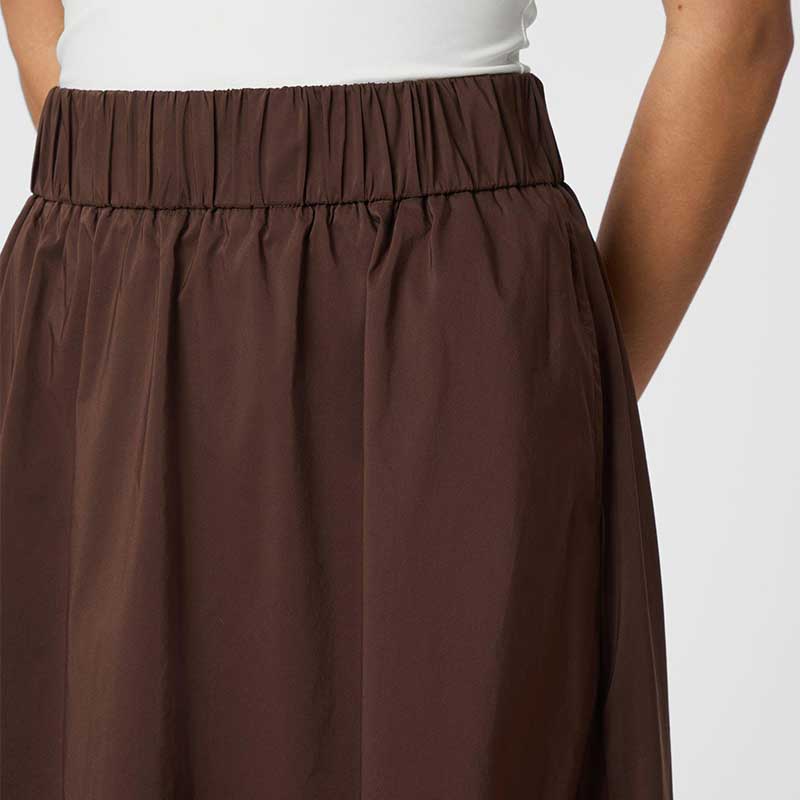 Neo Noir Yara Poplin Skirt Dark Brown