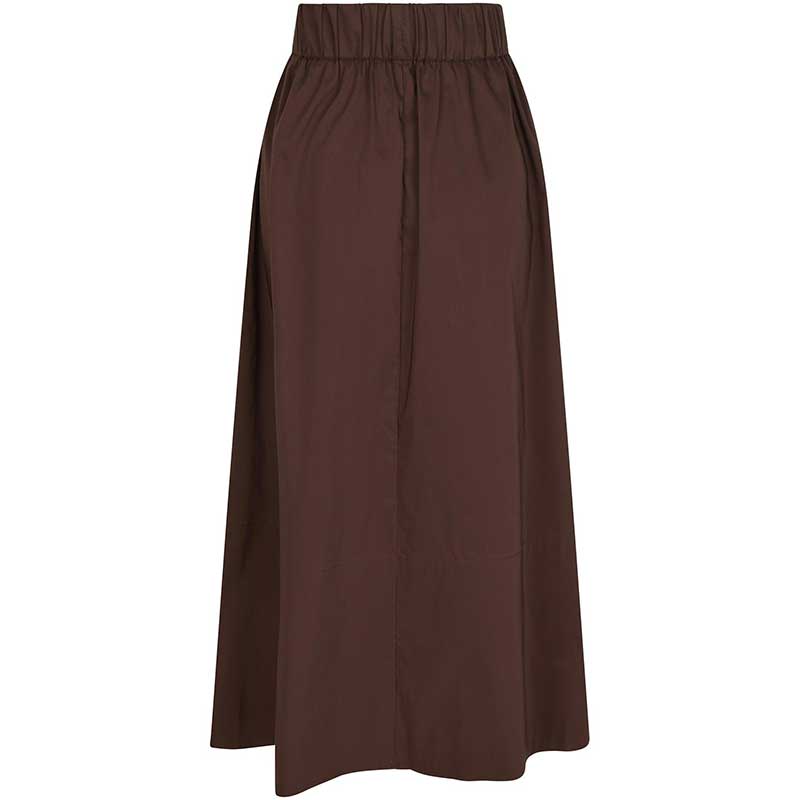 Neo Noir Yara Poplin Skirt Dark Brown