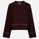 Neo Noir Roeme Knit Stitch Blouse Wine