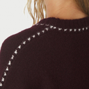 Neo Noir Roeme Knit Stitch Blouse Wine