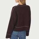 Neo Noir Roeme Knit Stitch Blouse Wine