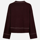 Neo Noir Roeme Knit Stitch Blouse Wine