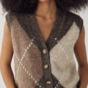 Noella Laiana Knit Vest Ash Brown Mix