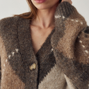 Noella Laiana cardigan i brun ternet-3
