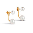 Enamel E356G Althea Pearl Earring Guld - J BY J Fashion
