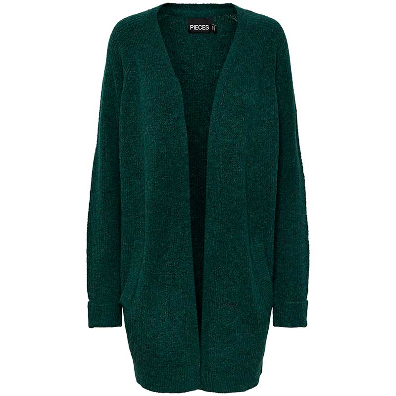 PIECES PCELLEN LS LONG KNIT CARDIGAN NOOS BC GRØN