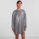 PIECES PCFAWN LS DRESS GRÅ