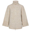 PIECES PCJADE LS HIGH NECK KNIT CARDIGAN BC SAND