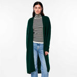 PIECES PCJULIANA LS LONG KNIT CARDIGAN NOOS CP GRØN