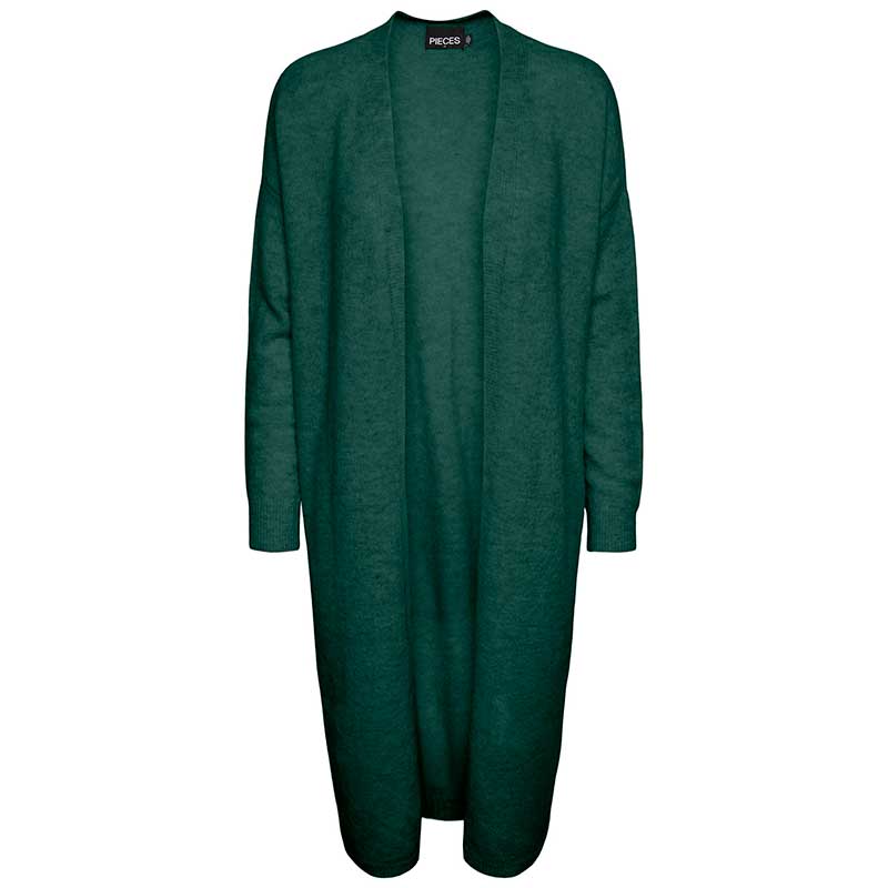 PIECES PCJULIANA LS LONG KNIT CARDIGAN NOOS CP GRØN