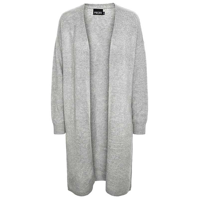 PIECES PCJULIANA LS LONG KNIT CARDIGAN NOOS CP LYSEGRÅ-J BY J Fashion