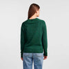 PIECES PCJULIANA LS O-NECK KNIT NOOS BC MØRKEGRØN