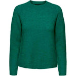 PIECES PCJULIANA LS O-NECK KNIT NOOS BC MØRKEGRØN