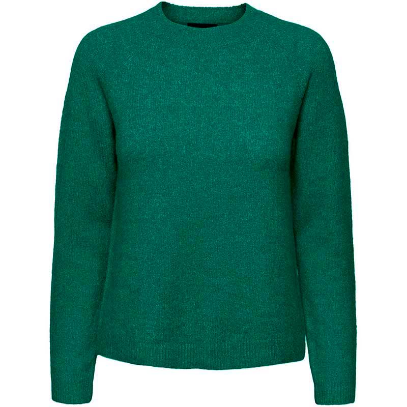 PIECES PCJULIANA LS O-NECK KNIT NOOS BC MØRKEGRØN