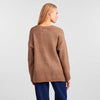 PIECES PCNANCY LS LOOSE O-NECK KNIT NOOS BC SAND