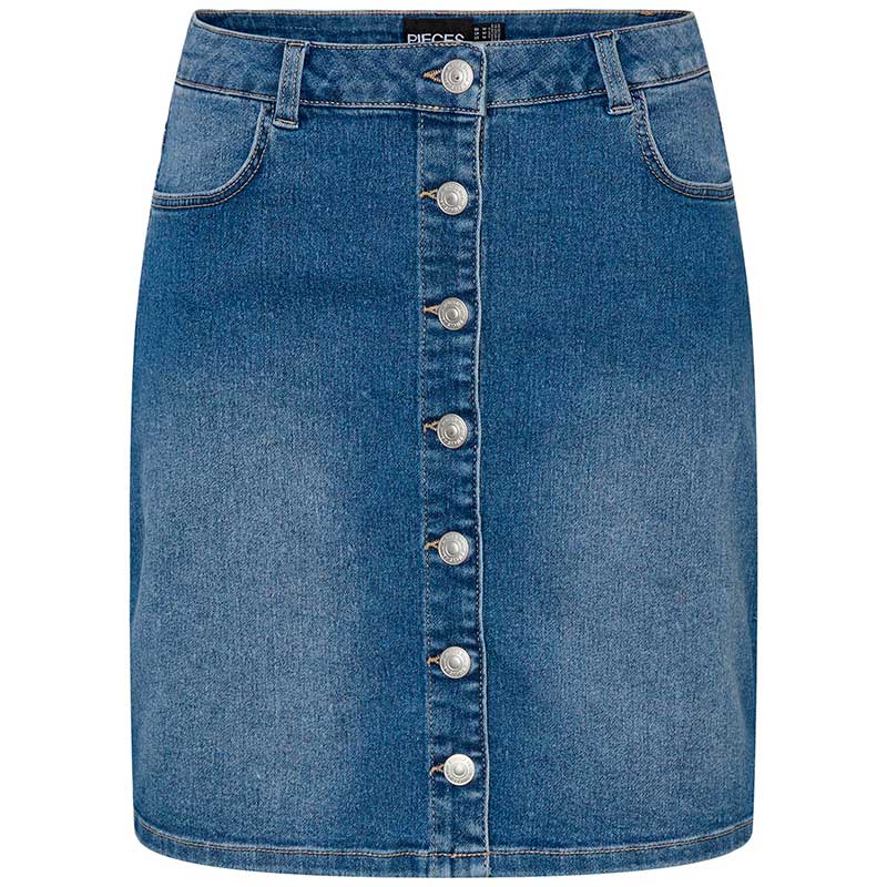 PIECES PCPEGGY HW SKIRT NOOS BC BLÅ