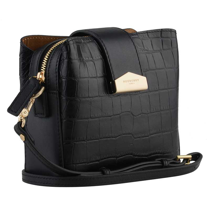 POURCHET PARIS 23011 MINI CROCCO LEATHER BAG SORT