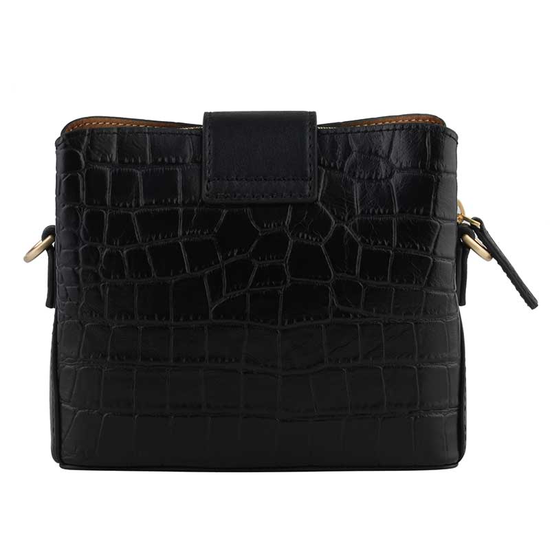POURCHET PARIS 23011 MINI CROCCO LEATHER BAG SORT