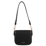 POURCHET PARIS 23133 SMALL TWEED & LEATHER CROSSOVER BAG SORT