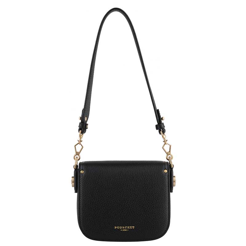 POURCHET PARIS 23133 SMALL TWEED & LEATHER CROSSOVER BAG SORT