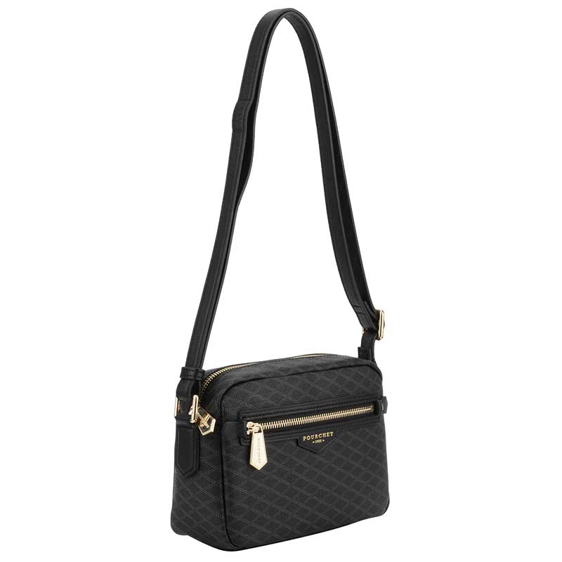 POURCHET PARIS 89040 WAVES COATED CANVAS BAG SORT