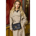 Pourchet Paris 79046 Anjou Large Crossbag Noir - J BY J Fashion