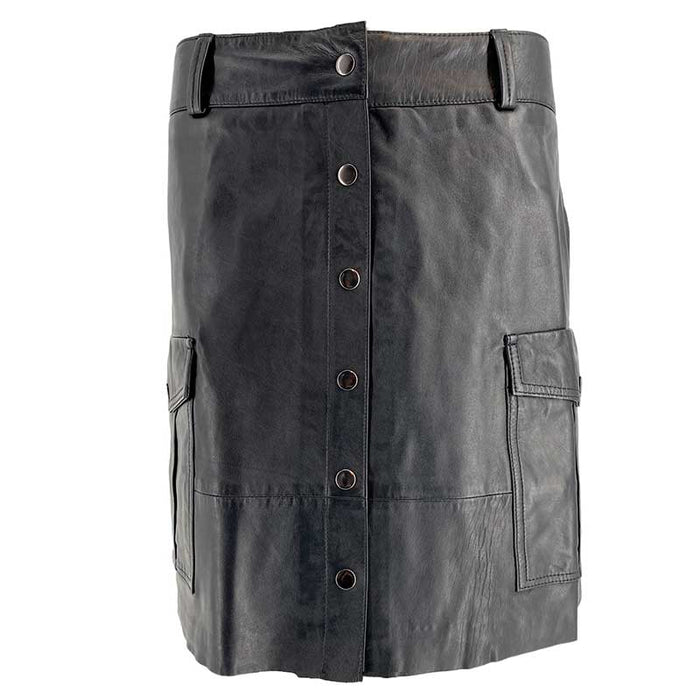 Depeche DawnDep Leather Skirt Sort - J BY J Fashion