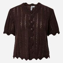 Pieces ADA SS cardigan i brun-1