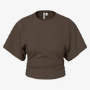 Pieces PCAlli SS O-Neck Top Hot Fudge