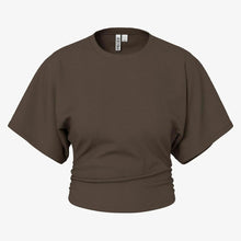 Pieces PCAlli SS O-Neck Top Hot Fudge