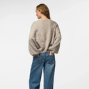 Pieces PCAllie LS O-Neck Knit Cardigan Greige