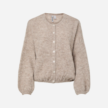 Pieces PCAllie LS O-Neck Knit Cardigan Greige