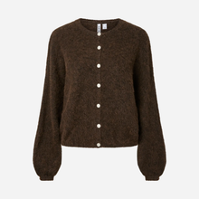 Pieces PCAllie LS O-Neck Knit Cardigan Hot Fudge