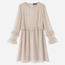 Pieces PCBabette LS Dress Silver Lining