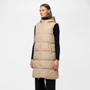 Pieces PCBee New Long Puffer Vest Silver Mink