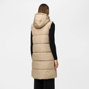 Pieces PCBee New Long Puffer Vest Silver Mink