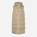 Pieces PCBee New Long Puffer Vest Silver Mink