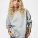 Pieces PCChilli LS Loose Fit Sweat Top Noos Light Grey Melange