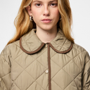 Pieces Emily Short jakke i beige-3