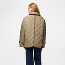 Pieces Emily Short jakke i beige-4