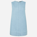 Pieces PCFlora SL Mini Denim Dress Noos Light Blue Denim