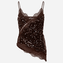 Pieces PCKammy Strap Lace Top Chicory Coffee