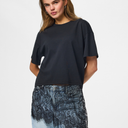 Pieces PCMave SS Lace T-Shirt Black