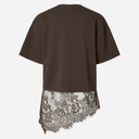Pieces PCMave SS Lace T-Shirt Hot Fudge