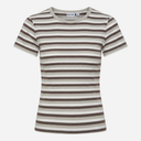 Pieces PCMay SS Striped Tee Silver Lining Stripes