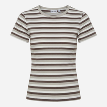 Pieces PCMay SS Striped Tee Silver Lining Stripes