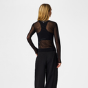 Pieces Ninni LS t-shirt i sort-4