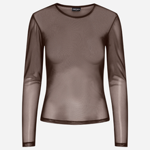 Pieces Ninni LS t-shirt i brun-1