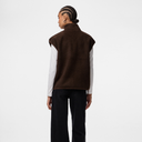 Pieces Sadia Teddy vest i brun-4