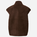 Pieces Sadia Teddy vest i brun-5